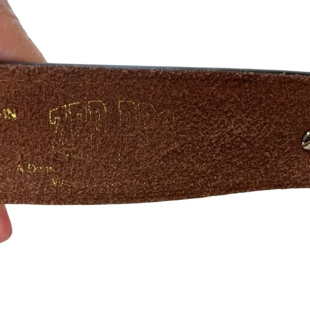 Zed Pro leather belt Mossy Oak camouflage SC Palmetto tree metal emblem